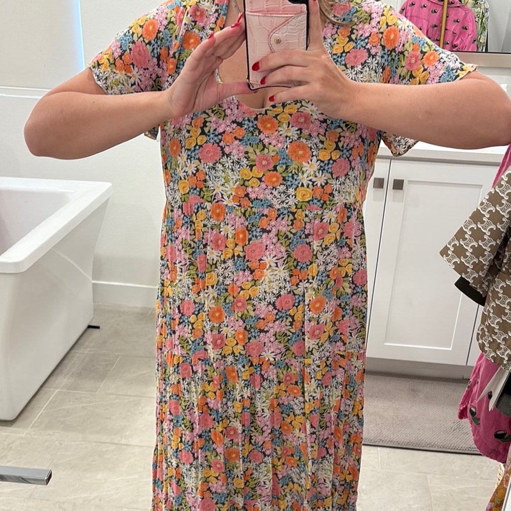 Floral Short Sleeve Dress